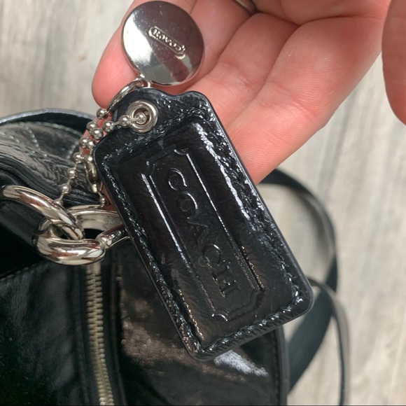 Coach black patent leather diaper bag - Picture 7 of 13